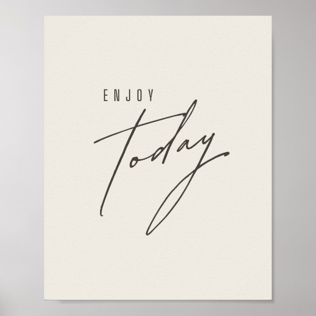 disfruta hoy. Poster e impresiones (Frente)