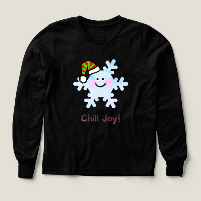 ¡Disfruta la alegría! - Sonrisa de copo de nieve d (Diseño frontal)