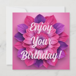 ¡Disfruta Tu Cumpleaños! Tarjeta de cumpleaños flo