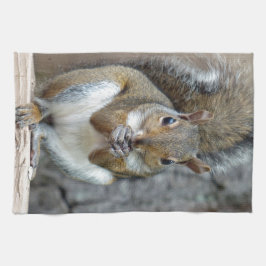 Disfrutando de una toalla de té