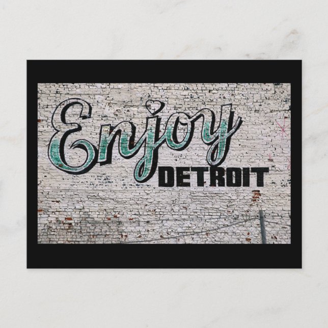 Disfrutar de la tarjeta postal de Detroit (Anverso)