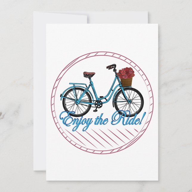 Disfrute De La Bicicleta Azul De Ride (Anverso)