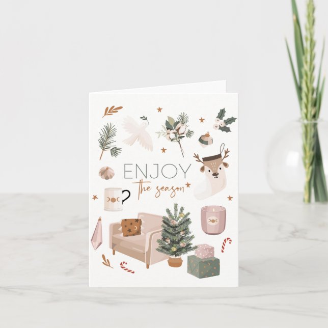 Disfrute de la tarjeta de vacaciones Navidades de  (Anverso)