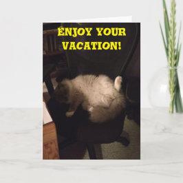Disfrute de sus vacaciones, tarjeta de