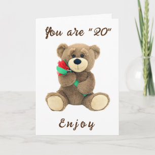 **DISFRUTE DE TU **20** CUMPLEAÑOS!!!!* Tarjeta de
