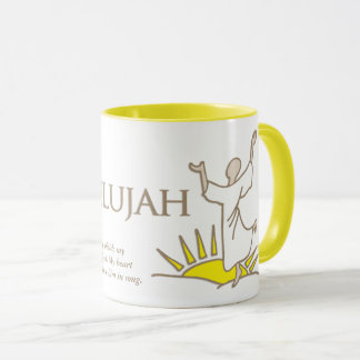 Disfrute en taza religiosa del verso de la biblia