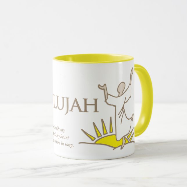 Disfrute en taza religiosa del verso de la biblia (Anverso derecho)