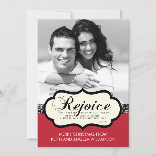 Disfrute la tarjeta de Navidad religiosa del 2:11 (Anverso)