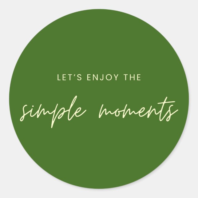 disfrutemos de los momentos simples Pegatinas Labe (Anverso)