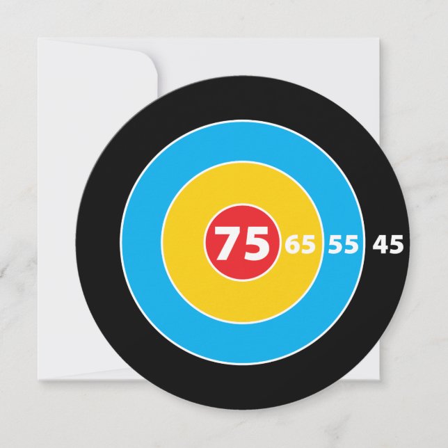 ¡Dispara! Invitación de cumpleaños 75 de Target Hu (Anverso)