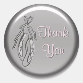 Disparador de ballet rosa y gris gracias Pegatina