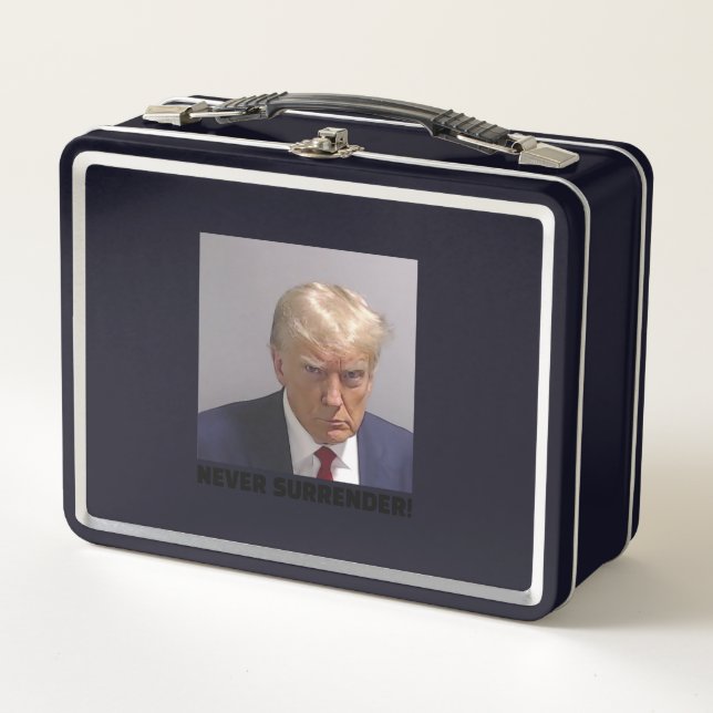 Disparo a Donald J Trump Mug - Nunca rendirse a un (Anverso)
