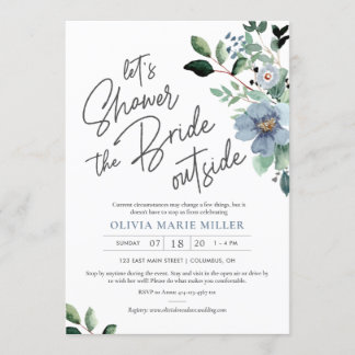 Disparo Azul Por Invitación A La Ducha Bridal