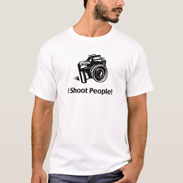 Disparo camiseta de fotógrafo de la gente (Anverso)