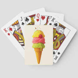 Disparo de diversión - Cartas de juego de helados