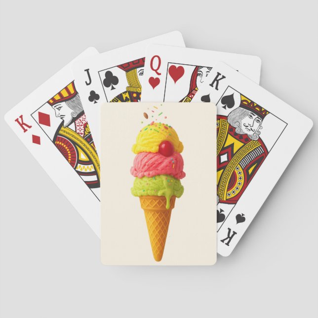 Disparo de diversión - Cartas de juego de helados  (Reverso)
