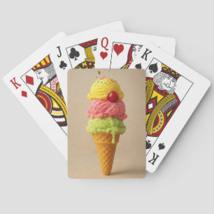 Disparo de diversión - Cartas de juego de helados 