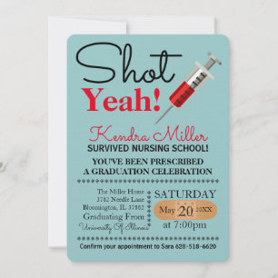 ¡Disparo! Invitación a graduación de la escuela de