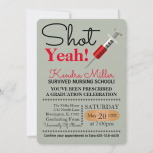 ¡Disparo! Invitación a graduación de la escuela de