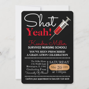 ¡Disparo! Invitación a graduación de la escuela de