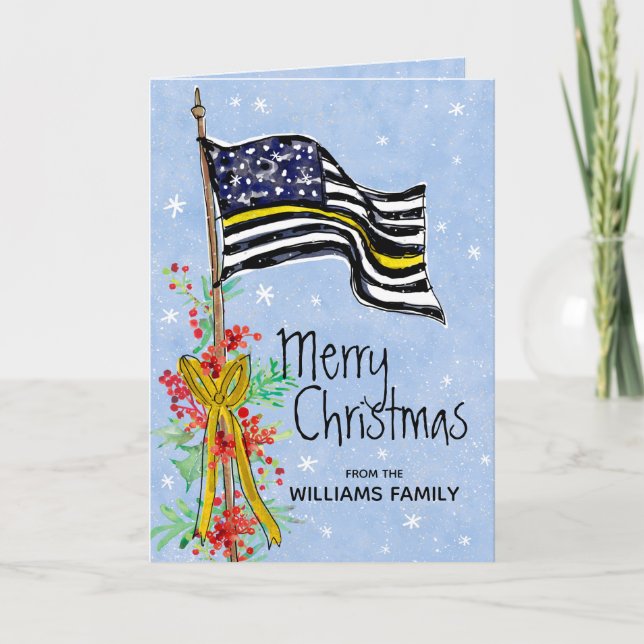 Dispatcher Thellow Line Flag Feliz Navidad (Anverso)