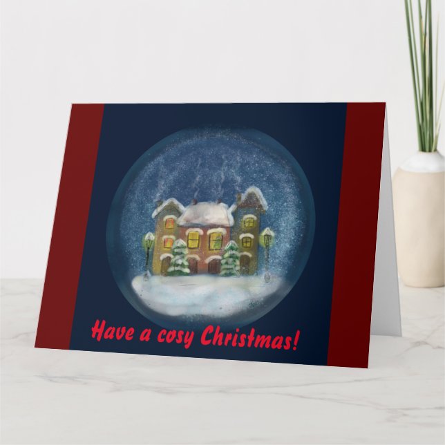 Disponer de una tarjeta de Navidad acogedora (Anverso)