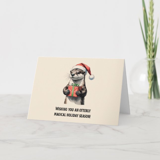 Disponer de una tarjeta de vacaciones para Navidad (Anverso)
