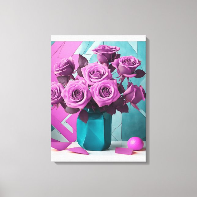 Disposición Rosa en arte de jarrón (Anverso)