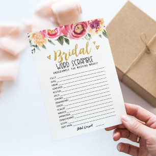 Disputa de palabras de novia con tarjeta de juego 