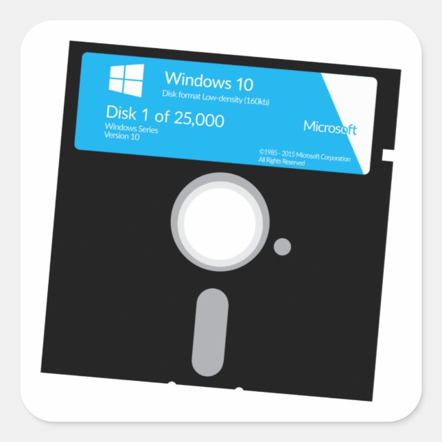 DISQUETE WINDOWS 10 - Pegatinas Divertidas (Anverso)