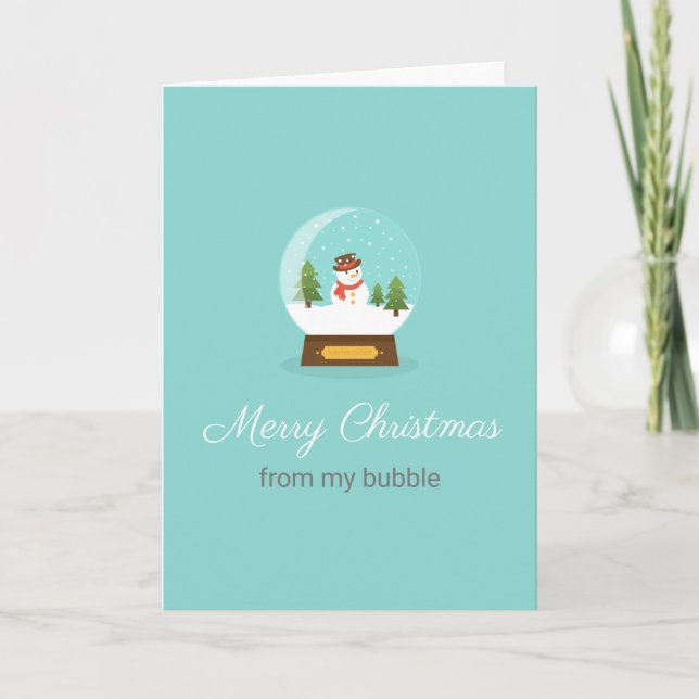 distanciamiento social Feliz Navidad desde mi burb (Anverso)