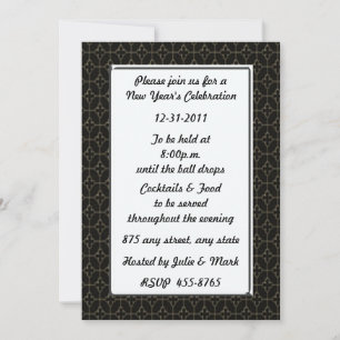 Distinguir invitación de Año Nuevo