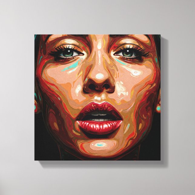 Distorsión de terciopelo Impresión de lienzo estir (Anverso)