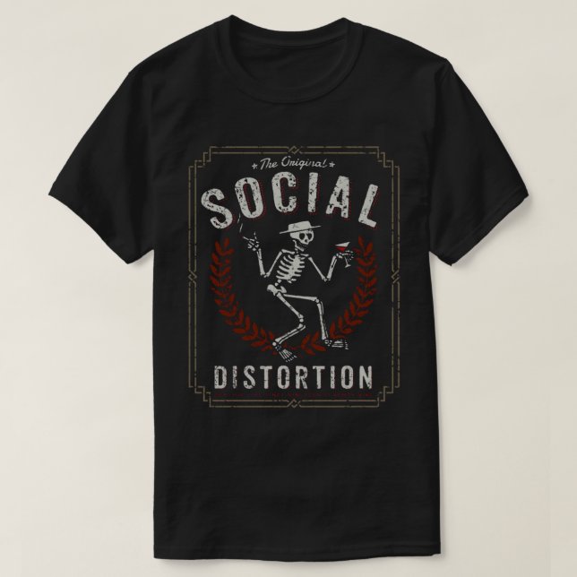 DISTORSIÓN SOCIAL Camiseta Clásica (Diseño del anverso)