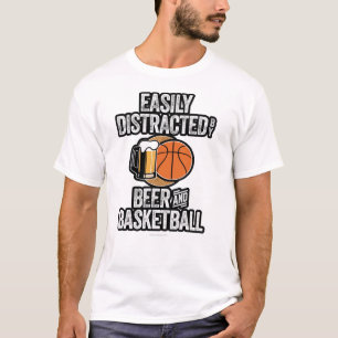 Distracción fácil por camiseta de cerveza y balonc