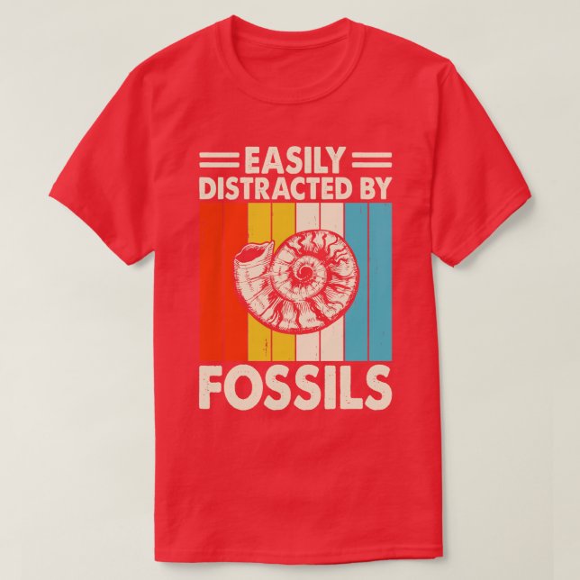 Distracción fácil por camiseta de fósiles para muj (Diseño del anverso)
