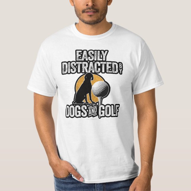 Distracción fácil por perros y camisetas de golf (Anverso)