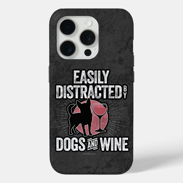 Distracción fácil por perros y Fundas de vino iPho (Reverso )