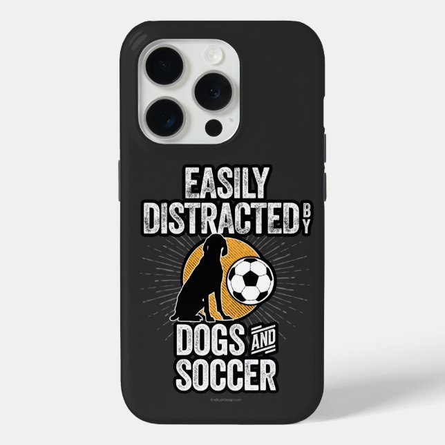 Distraído fácilmente por perros y Funda de fútbol  (Reverso )