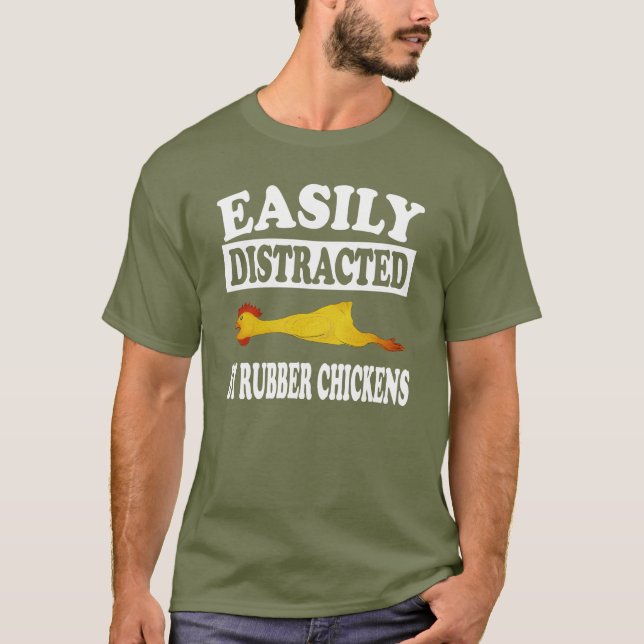 Distraído Fácilmente Por Una Camiseta Graciosa De  (Anverso)