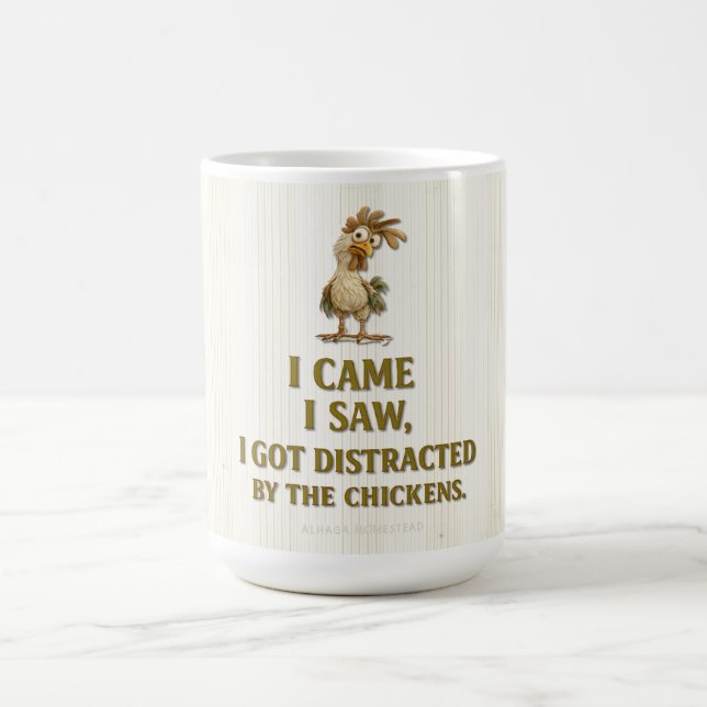 DISTRAÍDO POR LAS GALLINAS - Taza de café (Centro)