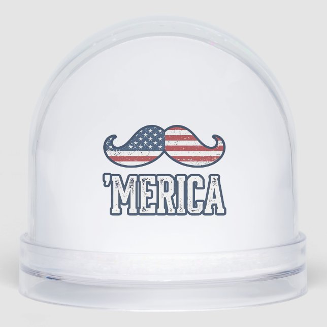 Distressed America Mustache Patriotic Vector Desig (Anverso)
