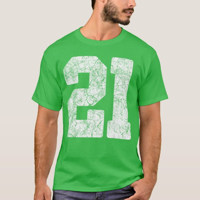 Distressed White Number 21 Jersey Player Uniform 2 (Anverso)