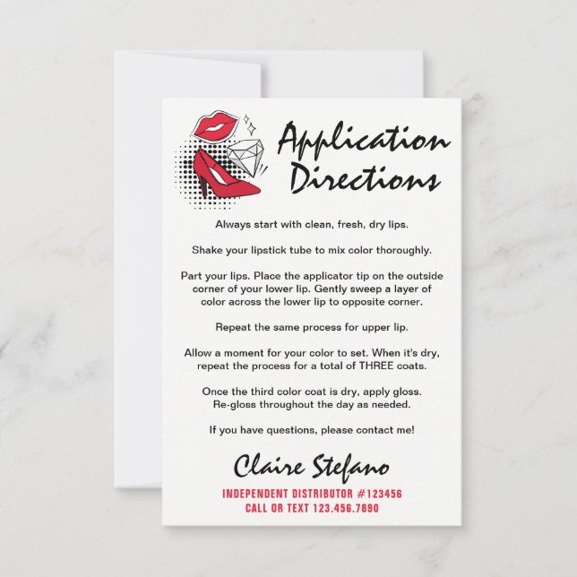 Distribuidor de lápiz labial Cómo aplicar / consej (Anverso)