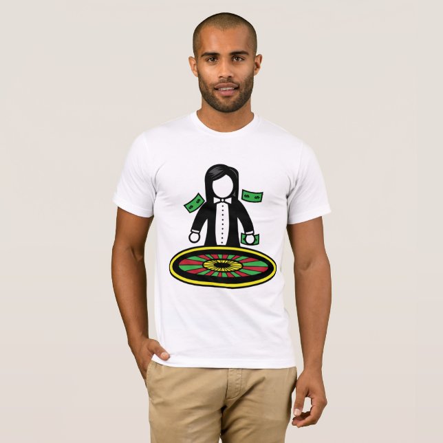 Distribuidor de ruleta envía camiseta (Anverso completo)