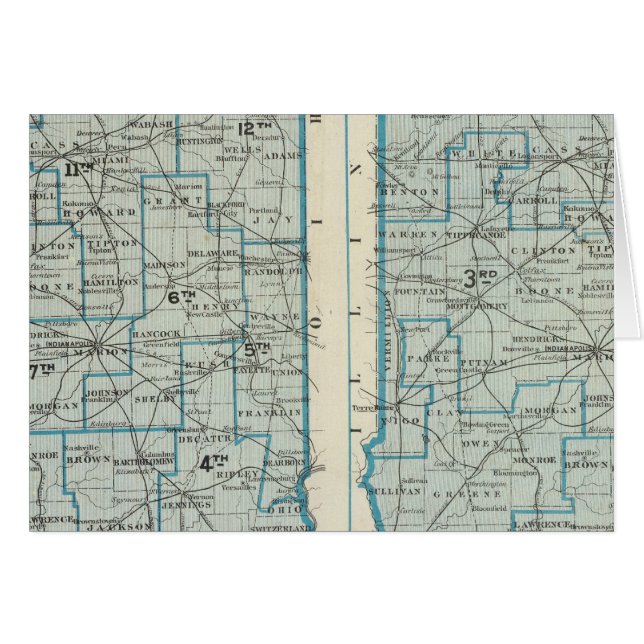 Distritos judiciales Indiana (Anverso (Horizontal))