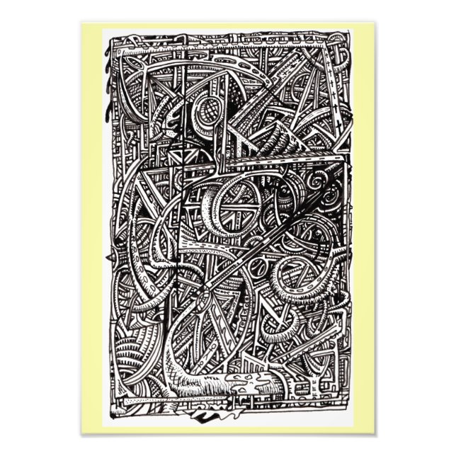 Disyunción, Dibujo con Tinta Impresión Fotográfica (Frente)
