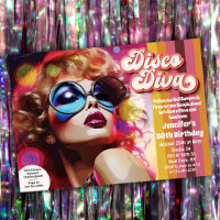 Diva de Disco Invitación de los 70