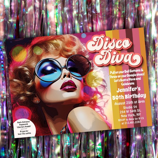 Diva de Disco Invitación de los 70 (Subido por el creador)