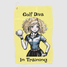 Diva de golf en entrenamiento - Toalla de golf fem